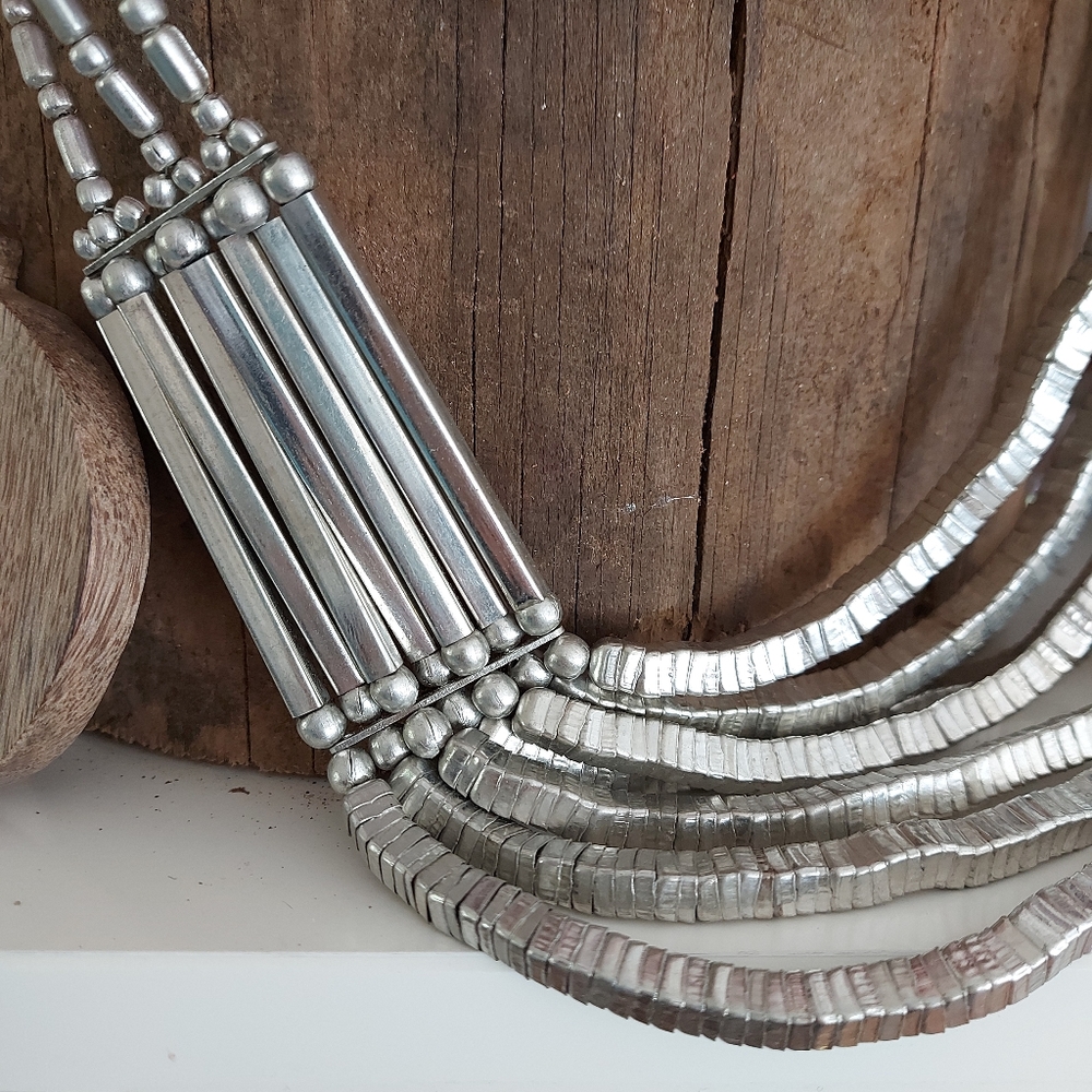 Heavy Weight Vintage Silver Tone Necklace